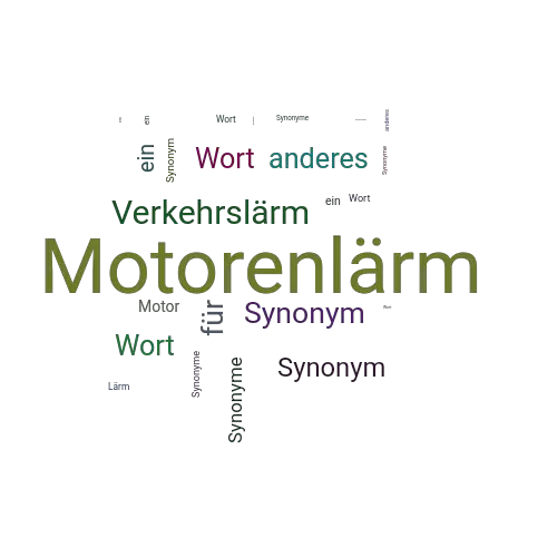 Ein anderes Wort für Motorenlärm - Synonym Motorenlärm
