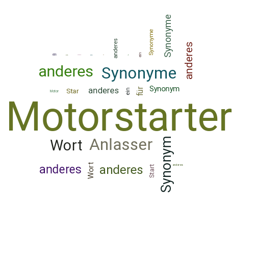 Ein anderes Wort für Motorstarter - Synonym Motorstarter