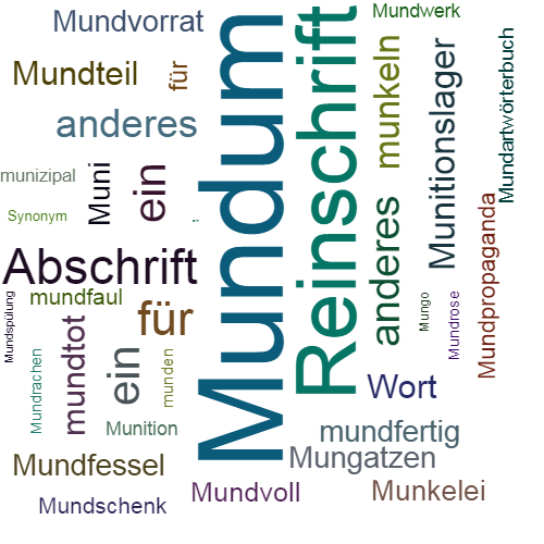 Ein anderes Wort für Mundum - Synonym Mundum