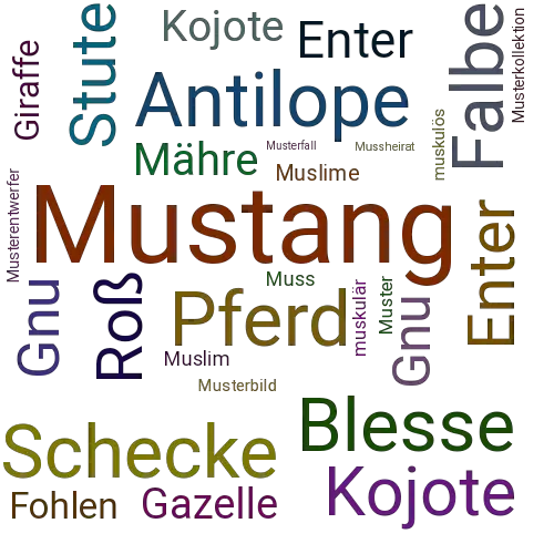 Ein anderes Wort für Mustang - Synonym Mustang