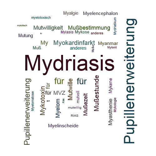 Ein anderes Wort für Mydriasis - Synonym Mydriasis