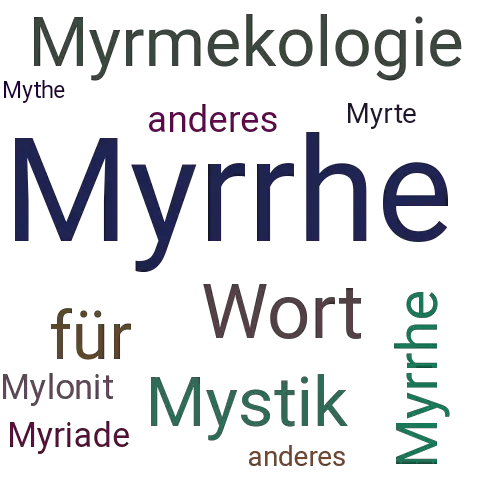 Ein anderes Wort für Myrre - Synonym Myrre