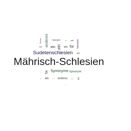 Ein anderes Wort für Mährisch-Schlesien - Synonym Mährisch-Schlesien