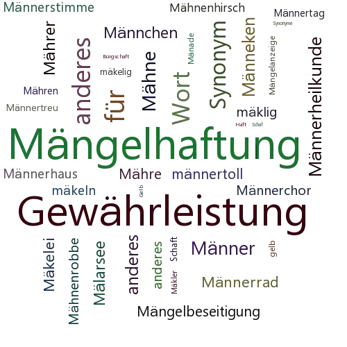 Ein anderes Wort für Mängelbürgschaft - Synonym Mängelbürgschaft
