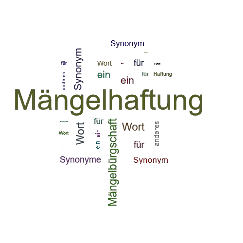 Ein anderes Wort für Mängelhaftung - Synonym Mängelhaftung