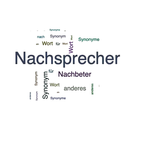 Ein anderes Wort für Nachsprecher - Synonym Nachsprecher