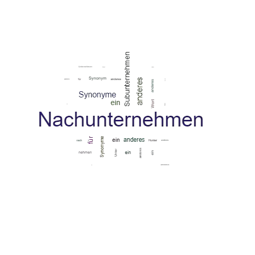 Ein anderes Wort für Nachunternehmen - Synonym Nachunternehmen