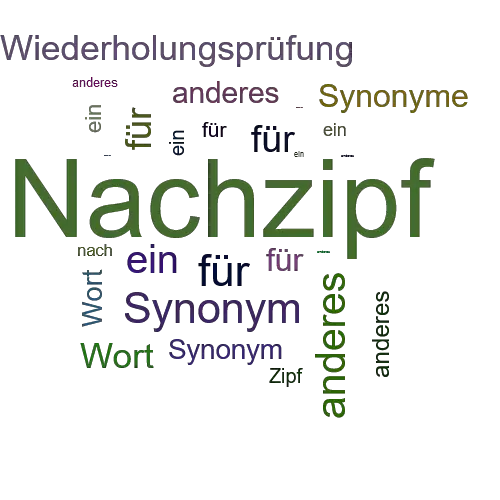 Ein anderes Wort für Nachzipf - Synonym Nachzipf