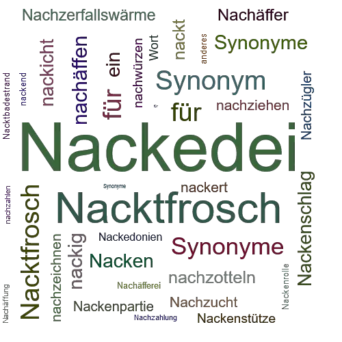 Ein anderes Wort für Nackedei - Synonym Nackedei