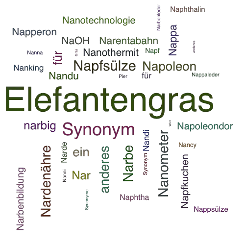 Ein anderes Wort für Napiergras - Synonym Napiergras