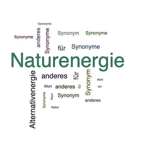 Ein anderes Wort für Naturenergie - Synonym Naturenergie