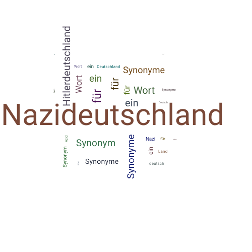 Ein anderes Wort für Nazideutschland - Synonym Nazideutschland