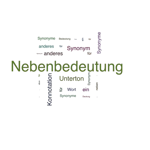 Ein anderes Wort für Nebenbedeutung - Synonym Nebenbedeutung