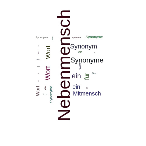 Ein anderes Wort für Nebenmensch - Synonym Nebenmensch