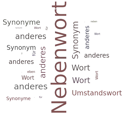 Ein anderes Wort für Nebenwort - Synonym Nebenwort