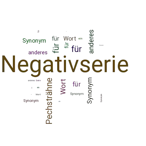 Ein anderes Wort für Negativserie - Synonym Negativserie