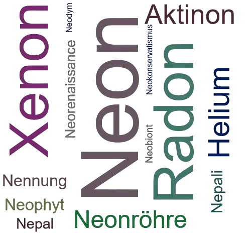 Ein anderes Wort für Neon - Synonym Neon