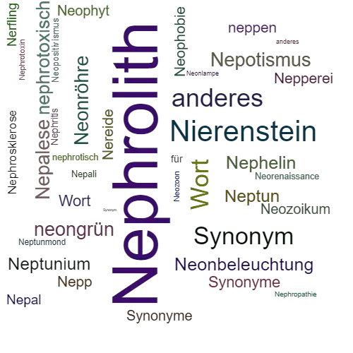 Ein anderes Wort für Nephrolith - Synonym Nephrolith
