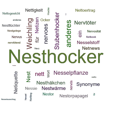 Ein anderes Wort für Nesthocker - Synonym Nesthocker