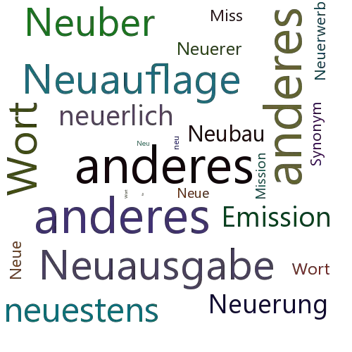 Ein anderes Wort für Neuemission - Synonym Neuemission