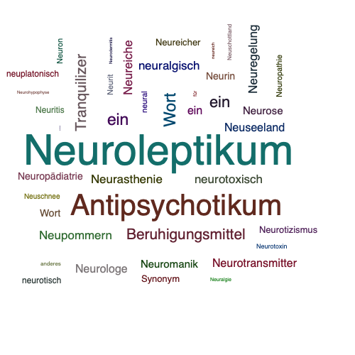 Ein anderes Wort für Neuroleptikum - Synonym Neuroleptikum