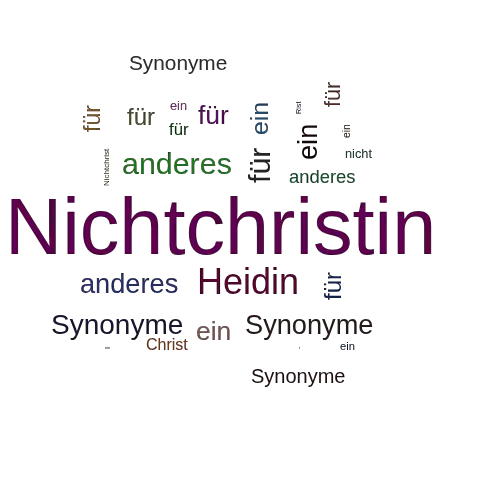 Ein anderes Wort für Nichtchristin - Synonym Nichtchristin