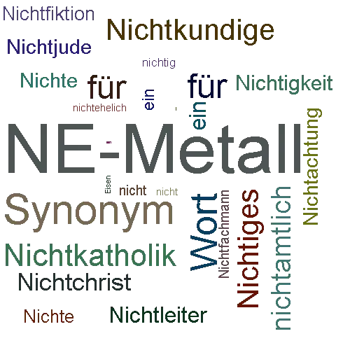 Ein anderes Wort für Nichteisenmetall - Synonym Nichteisenmetall