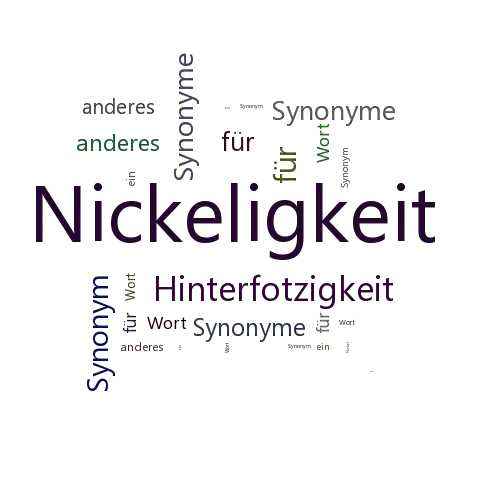 Ein anderes Wort für Nickeligkeit - Synonym Nickeligkeit
