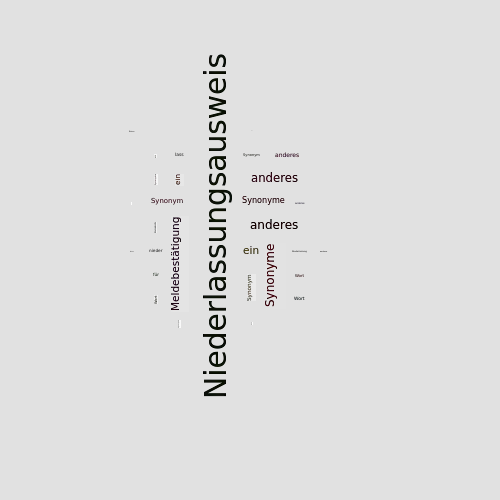 Ein anderes Wort für Niederlassungsausweis - Synonym Niederlassungsausweis