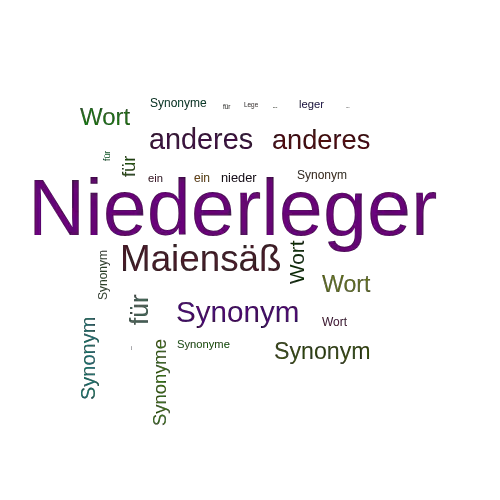 Ein anderes Wort für Niederleger - Synonym Niederleger