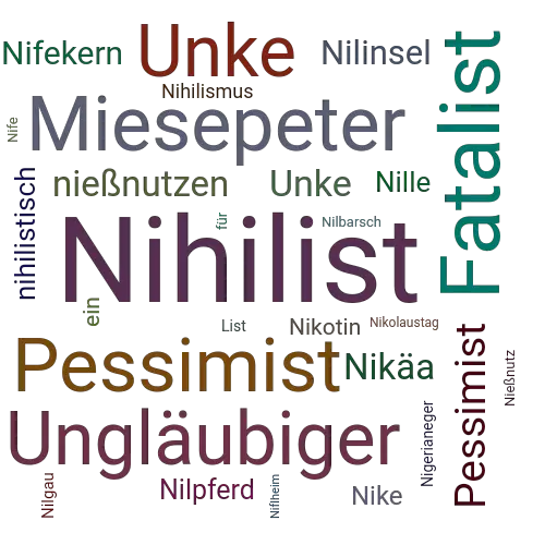 Ein anderes Wort für Nihilist - Synonym Nihilist