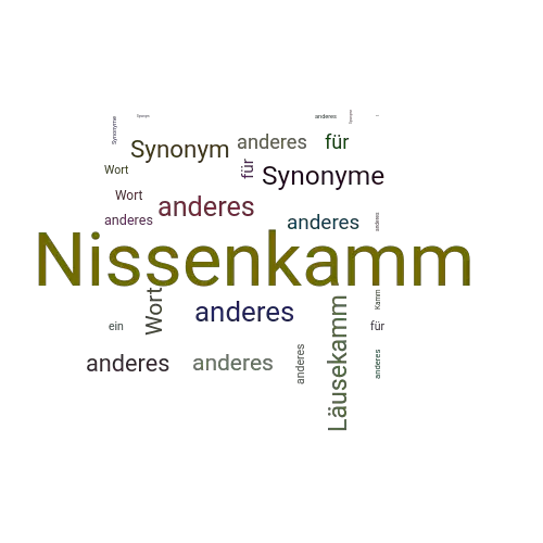 Ein anderes Wort für Nissenkamm - Synonym Nissenkamm