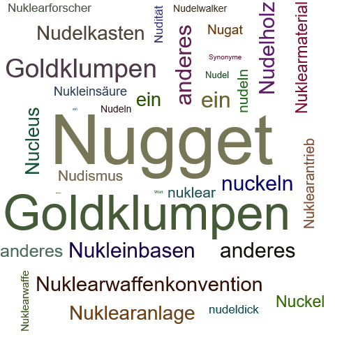 Ein anderes Wort für Nugget - Synonym Nugget