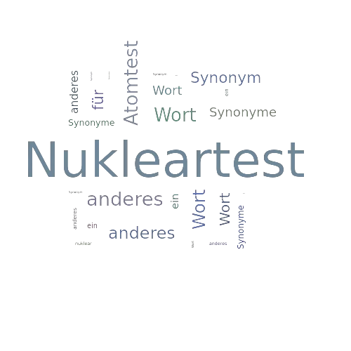 Ein anderes Wort für Nukleartest - Synonym Nukleartest