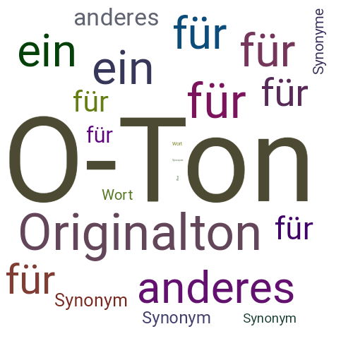 Ein anderes Wort für O-Ton - Synonym O-Ton