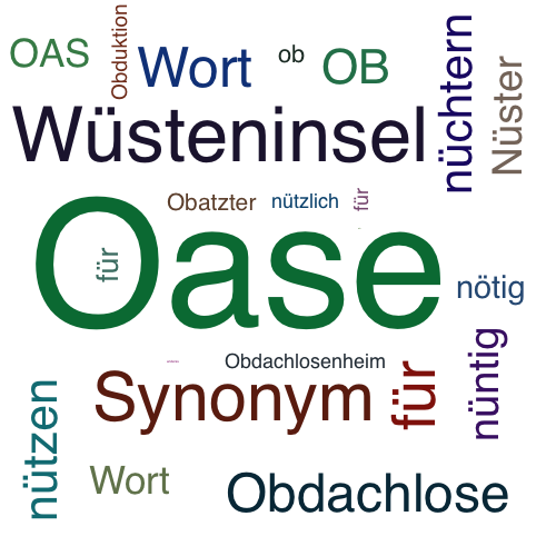 Ein anderes Wort für Oase - Synonym Oase