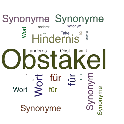 Ein anderes Wort für Obstakel - Synonym Obstakel