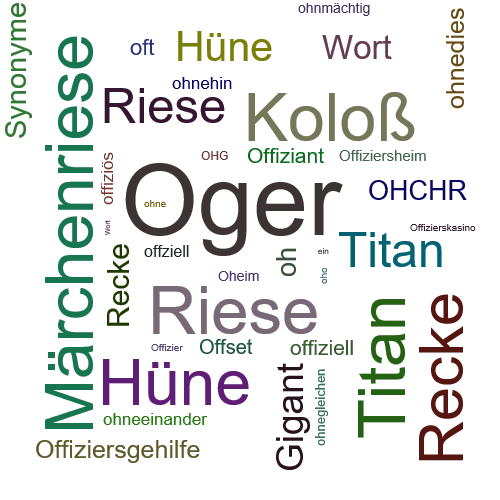 Ein anderes Wort für Oger - Synonym Oger