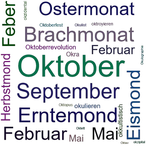 Ein anderes Wort für Oktober - Synonym Oktober