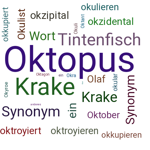 Ein anderes Wort für Oktopus - Synonym Oktopus