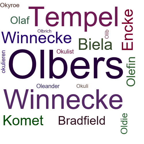 Ein anderes Wort für Olbers - Synonym Olbers