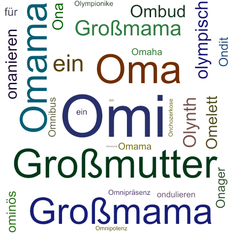 Ein anderes Wort für Omi - Synonym Omi