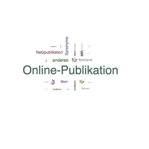 Ein anderes Wort für Online-Publikation - Synonym Online-Publikation