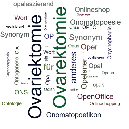 Ein anderes Wort für Oophorektomie - Synonym Oophorektomie