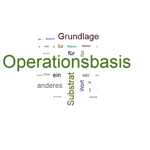 Ein anderes Wort für Operationsbasis - Synonym Operationsbasis
