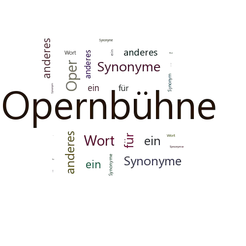 Ein anderes Wort für Opernbühne - Synonym Opernbühne