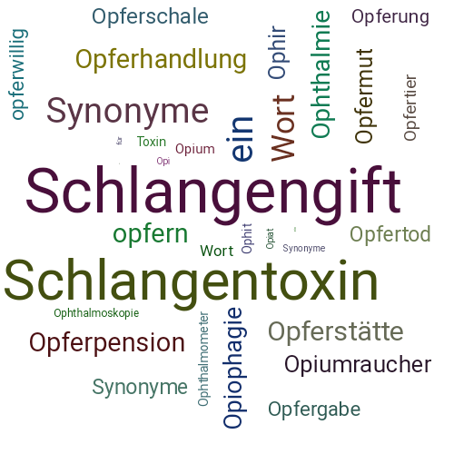 Ein anderes Wort für Ophiotoxin - Synonym Ophiotoxin