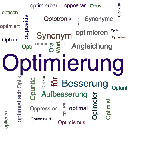 Ein anderes Wort für Optimierung - Synonym Optimierung