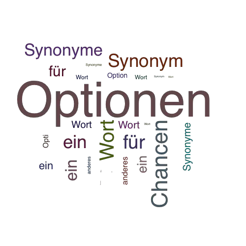 Ein anderes Wort für Optionen - Synonym Optionen