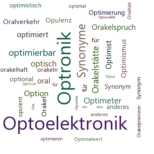 Ein anderes Wort für Optotronik - Synonym Optotronik